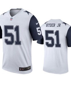 Dallas Cowboys Kerry Hyder Jr White Color Rush Legend Jersey - Mens