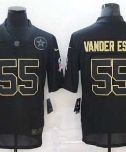 Dallas Cowboys Leighton Vander Esch #55 Nfl 2020 Black Jersey