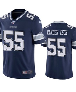 Dallas Cowboys Leighton Vander Esch Navy 100th Season Vapor Limited Jersey