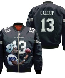 Dallas Cowboys Michael Gallup 13 Player NFL Team Navy Jersey Gift For Cowboys Fans Bomber Jacket