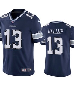 Dallas Cowboys Michael Gallup Navy 100th Season Vapor Limited Jersey