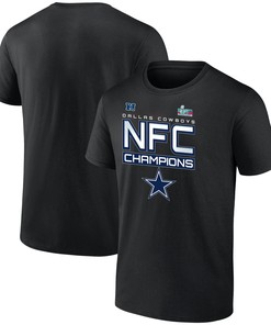 Dallas Cowboys NFC Champions Iconic Slant Black T-Shirt