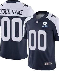 Dallas Cowboys Nfl 2020 Personalized Custom Navy Custom Jersey