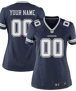 Dallas Cowboys Nike Womens Custom Game Jersey - Navy