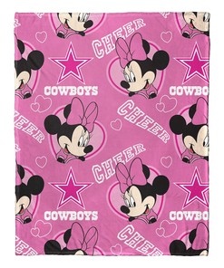 Dallas Cowboys Northwest x Disney Minnie Mouse Blanket for Fans