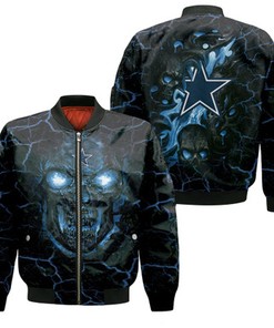 Dallas Cowboys Skull 3D Jersey Bomber Jacket