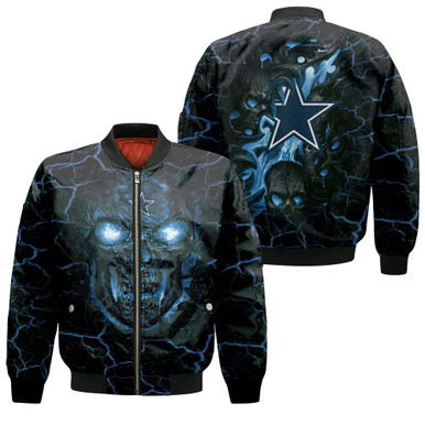 Dallas Cowboys Skull 3D Jersey Bomber Jacket
