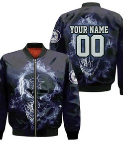 Dallas Cowboys Skull Nfl Fan 3D Personalized Bomber Jacket Model 1675