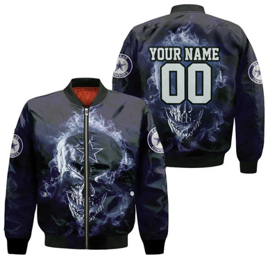 Dallas Cowboys Skull Nfl Fan 3D Personalized Bomber Jacket Model 1675