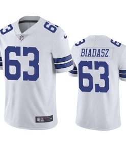 Dallas Cowboys Tyler Biadasz 63 White Vapor Untouchable Limited Jersey
