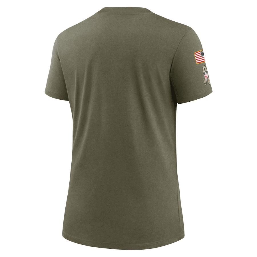Dallas Cowboys Women's 2022 Salute To Service Legend T-Shirt - Olive