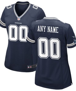Dallas Cowboys Womens Custom Game Jersey - Navy Custom Jerseys Nfl