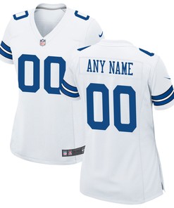 Dallas Cowboys Womens Custom Game Jersey White Custom Jerseys Nfl