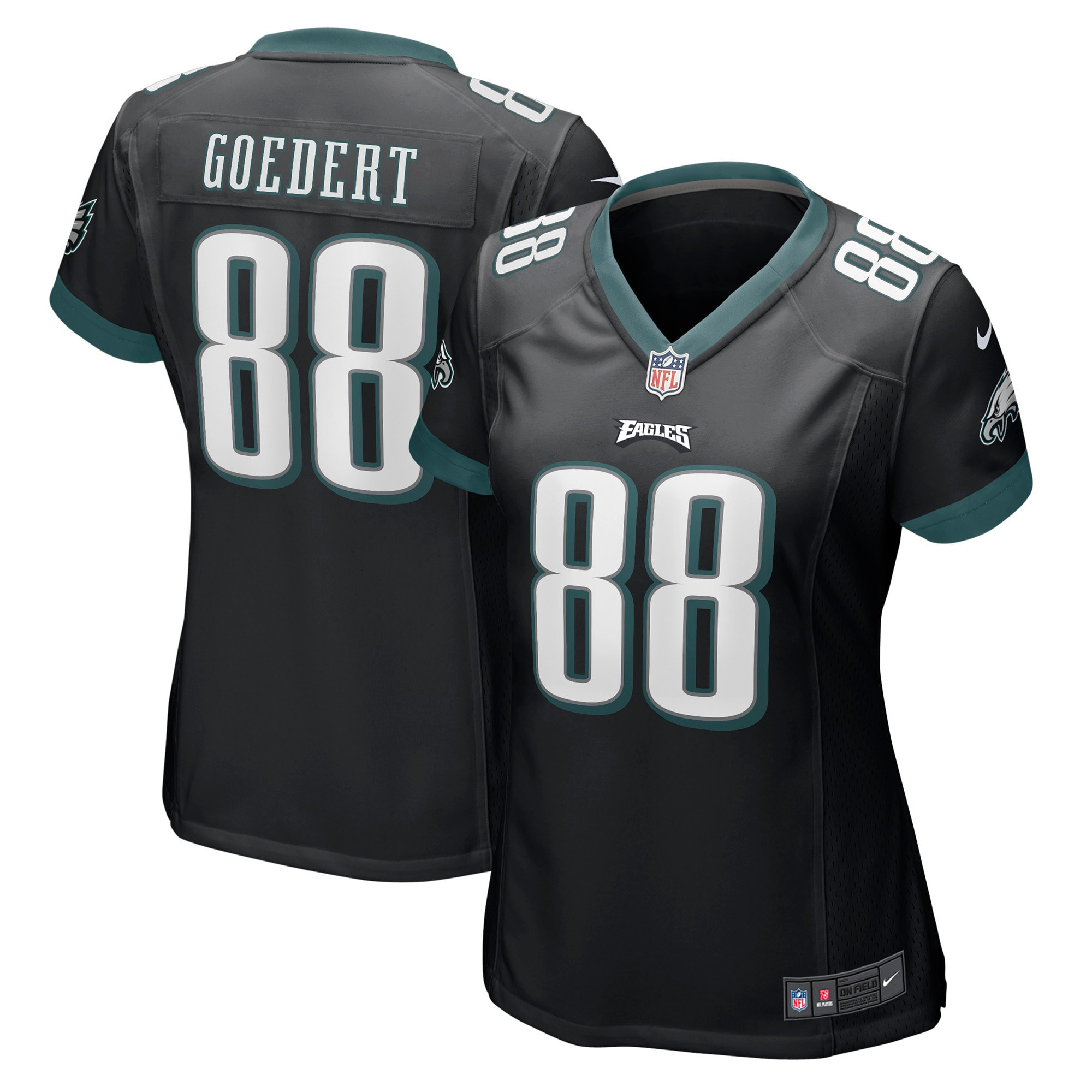 Dallas Goedert Philadelphia Eagles Womens Game Jersey - Black Nfl