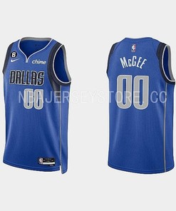 Dallas Mavericks 00 JaVale McGee 2022-23 Icon Edition Royal Men Jersey