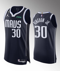 Dallas Mavericks 30 Marcus Bingham Jr. Navy Men Jersey 2022-23 Statement Edition
