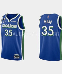 Dallas Mavericks 35 Christian Wood 2022-23 City Edition Royal Men Jersey