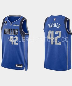 Dallas Mavericks 42 Maxi Kleber 2022-23 Icon Edition Royal Men Jersey