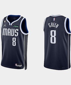 Dallas Mavericks 8 Josh Green 2022-23 Statement Edition Navy Men Jersey