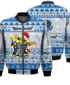 Dallas Mavericks Baby Yoda Star Wars Sports Football American Ugly Christmas Gifts Unisex 3D Bomber Jacket
