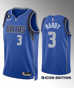 Dallas Mavericks Jaden Hardy 3 Royal Icon Edition Jersey 2022-23 Swingman