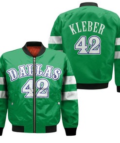 Dallas Mavericks Maxi Kleber 42 2020 Nba Green Jersey Bomber Jacket