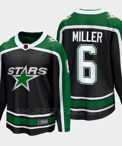 Dallas Stars 2022 Colin Miller 6 Special Edition 2.0 Black Jersey Breakaway Player