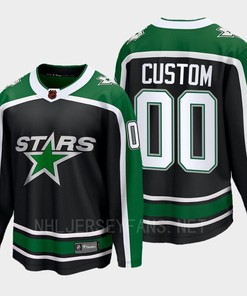 Dallas Stars 2022 Custom 00 Special Edition 2.0 Black Jersey Breakaway Player