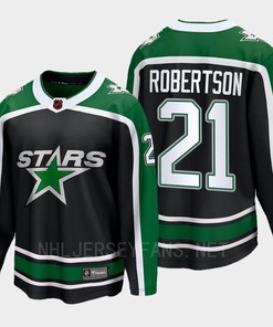 Dallas Stars 2022 Jason Robertson 21 Special Edition 2.0 Black Jersey Breakaway Player