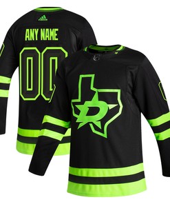 Dallas Stars Adidas 2020/21 Alternate - Authentic Custom Jersey - Black Custom Jerseys Nhl