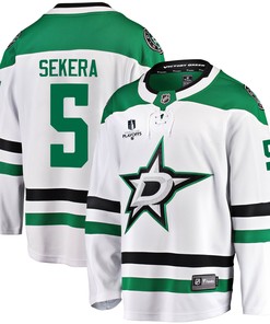 Dallas Stars Andrej Sekera 5 Away 2022 Stanley Cup Playoffs Breakaway Men Jersey - White