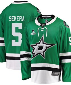 Dallas Stars Andrej Sekera 5 Home 2022 Stanley Cup Playoffs Breakaway Men Jersey - Green