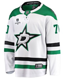 Dallas Stars Braden Holtby 70 Away 2022 Stanley Cup Playoffs Breakaway Men Jersey - White