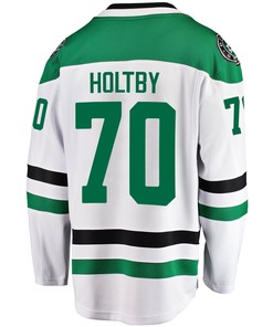 Dallas Stars Braden Holtby 70 Away 2022 Stanley Cup Playoffs Breakaway Men Jersey - White
