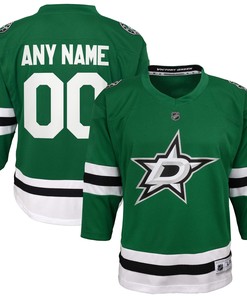 Dallas Stars Home Replica Custom Jersey - Green Custom Jerseys Nhl