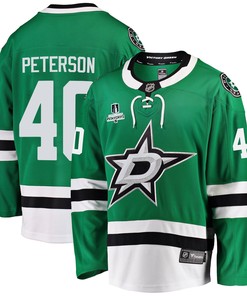 Dallas Stars Jacob Peterson 40 Home 2022 Stanley Cup Playoffs Breakaway Men Jersey - Green