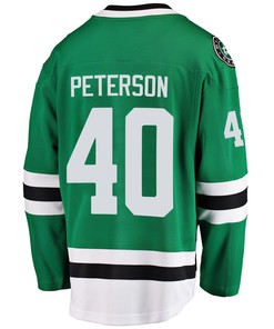 Dallas Stars Jacob Peterson 40 Home 2022 Stanley Cup Playoffs Breakaway Men Jersey - Green