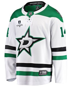 Dallas Stars Jamie Benn 14 Away 2022 Stanley Cup Playoffs Breakaway Men Jersey - White