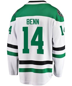 Dallas Stars Jamie Benn 14 Away 2022 Stanley Cup Playoffs Breakaway Men Jersey - White