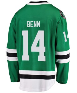 Dallas Stars Jamie Benn 14 Home 2022 Stanley Cup Playoffs Breakaway Men Jersey - Green