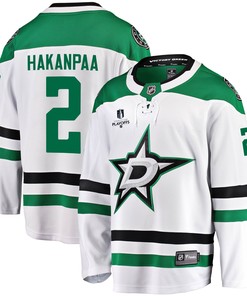 Dallas Stars Jani Hakanpaa 2 Away 2022 Stanley Cup Playoffs Breakaway Men Jersey - White