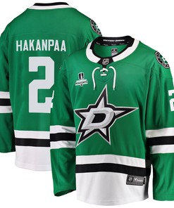 Dallas Stars Jani Hakanpaa 2 Home 2022 Stanley Cup Playoffs Breakaway Men Jersey - Green