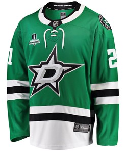 Dallas Stars Jason Robertson 21 Home 2022 Stanley Cup Playoffs Breakaway Men Jersey - Green