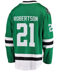 Dallas Stars Jason Robertson 21 Home 2022 Stanley Cup Playoffs Breakaway Men Jersey - Green
