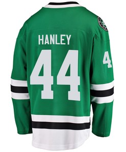 Dallas Stars Joel Hanley 44 Home 2022 Stanley Cup Playoffs Breakaway Men Jersey - Green