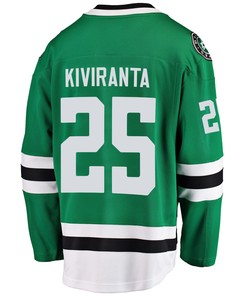 Dallas Stars Joel Kiviranta 25 Home 2022 Stanley Cup Playoffs Breakaway Men Jersey - Green