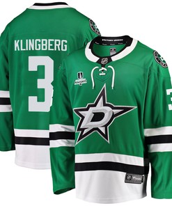 Dallas Stars John Klingberg 3 Home 2022 Stanley Cup Playoffs Breakaway Men Jersey - Green