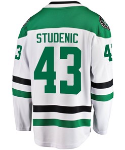 Dallas Stars Marian Studenic 43 Away 2022 Stanley Cup Playoffs Breakaway Men Jersey - White