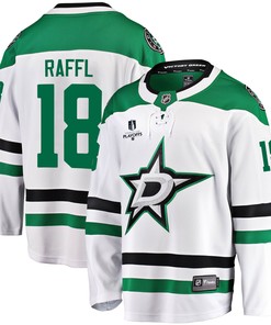 Dallas Stars Michael Raffl 18 Away 2022 Stanley Cup Playoffs Breakaway Men Jersey - White