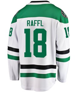 Dallas Stars Michael Raffl 18 Away 2022 Stanley Cup Playoffs Breakaway Men Jersey - White